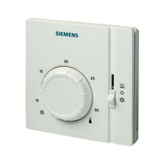 Kép Siemens RAA41 szobatermosztát forgatógombbal, hűtés/fűtés kapcsoló