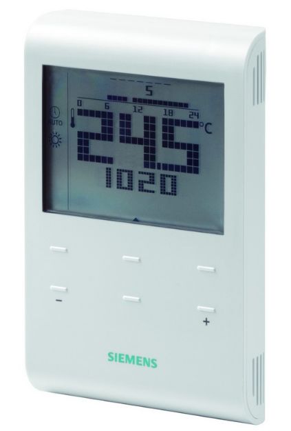 Kép Siemens RDE100.1 programozható digitális kijelzős szobatermosztát heti programmal