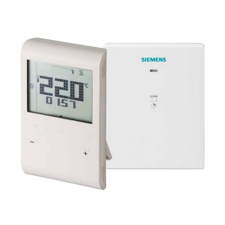 Mutassa a/az Siemens RDE 100.1RFS heti programozású, vezeték nélküli szobatermosztát szett részleteit Kép Siemens RDE 100.1RFS heti programozású, vezeték nélküli szobatermosztát szett