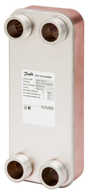 Kép Danfoss XB 12L-1 26 lemezes hőcserélő G5/4, forrasztott lemezes hőcserélő (004H7528)