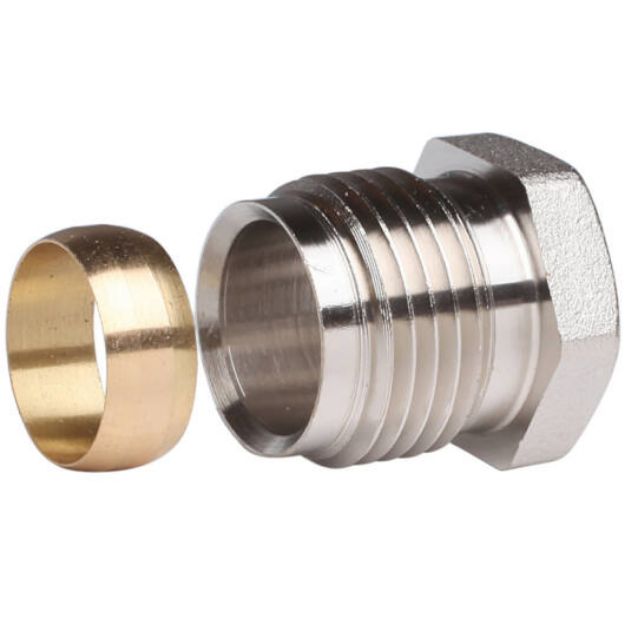 Kép Danfoss G1/2˝ * 15mm rézcső csatlakozó, belsőmenetes szelepekhez