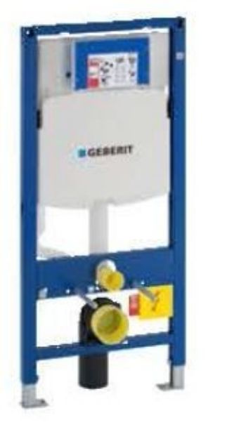 Kép Geberit Duofix szerelőelem elölről működtethető, falsík alatti UP320 öblítőtartállyal, ZWC védőcsővel, fali WC-hez