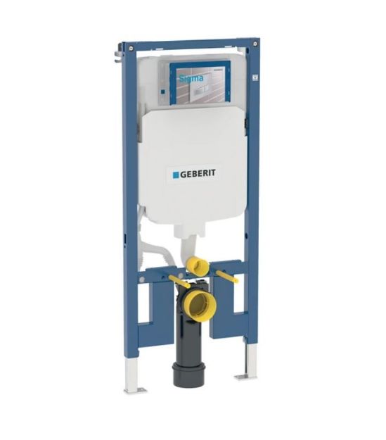 Kép Geberit Duofix WC szerelőelem fali WC részére Sigma 8cm-es (UP720) öblítőtartállyal, vékony
