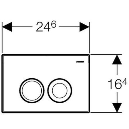 Mutassa a/az Geberit Nyomólap ˝Delta 21˝, 2 vízmennyiségű , matt króm (UP100 BASIC tartályhoz) részleteit Kép Geberit Nyomólap ˝Delta 21˝, 2 vízmennyiségű , matt króm (UP100 BASIC tartályhoz)