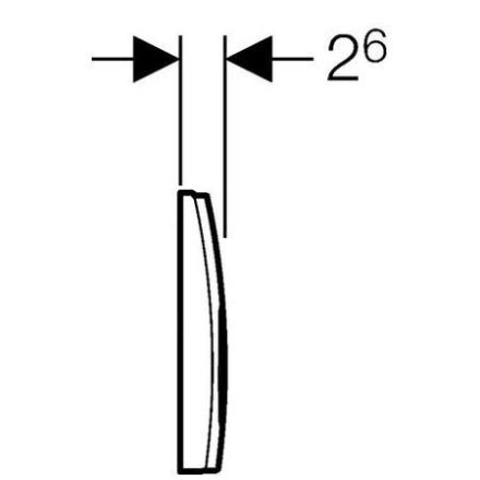Mutassa a/az Geberit Nyomólap ˝Delta 21˝, 2 vízmennyiségű , matt króm (UP100 BASIC tartályhoz) részleteit Kép Geberit Nyomólap ˝Delta 21˝, 2 vízmennyiségű , matt króm (UP100 BASIC tartályhoz)