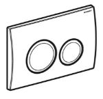 Kép Geberit Nyomólap ˝Delta 20˝ round, 2 vízmennyiségű , fényes króm (UP100 BASIC tartályhoz)