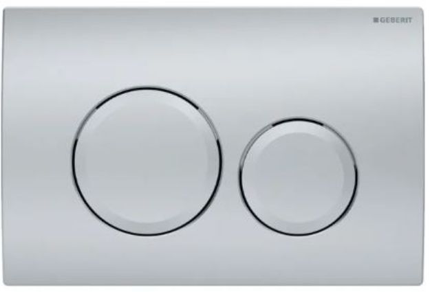 Kép Geberit Nyomólap ˝Delta 20˝ round, 2 vízmennyiségű , matt króm (UP100 BASIC tartályhoz)
