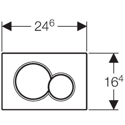 Mutassa a/az Geberit Nyomólap ˝Sigma01˝, 2 vízmennyiségű , matt króm részleteit Kép Geberit Nyomólap ˝Sigma01˝, 2 vízmennyiségű , matt króm