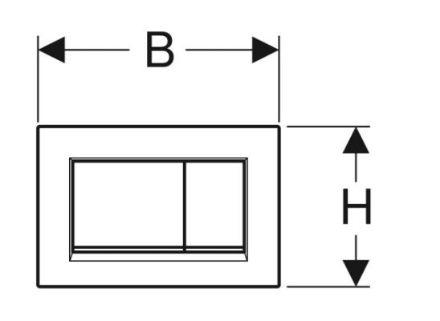 Mutassa a/az Geberit Nyomólap ˝Sigma 30˝, 2 vízmennyiségű, fényes króm / matt króm / fényes króm részleteit Kép Geberit Nyomólap ˝Sigma 30˝, 2 vízmennyiségű, fényes króm / matt króm / fényes króm