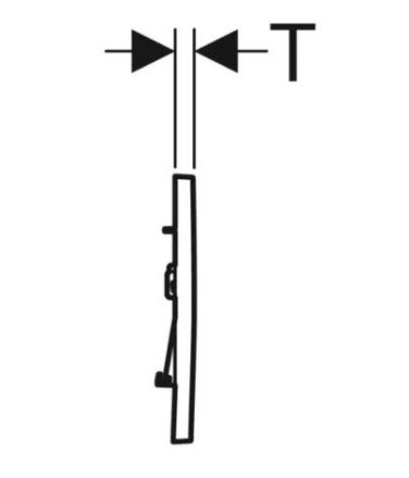 Mutassa a/az Geberit Nyomólap ˝Sigma 30˝, 2 vízmennyiségű, fekete / fényes króm / fekete részleteit Kép Geberit Nyomólap ˝Sigma 30˝, 2 vízmennyiségű, fekete / fényes króm / fekete