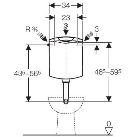 Mutassa a/az Geberit AP116 Wc tartály kétmennyiséges öblítéssel (136.430.11.1) részleteit Kép Geberit AP116 Wc tartály kétmennyiséges öblítéssel (136.430.11.1)