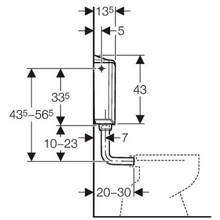Mutassa a/az Geberit AP116 Wc tartály kétmennyiséges öblítéssel (136.430.11.1) részleteit Kép Geberit AP116 Wc tartály kétmennyiséges öblítéssel (136.430.11.1)