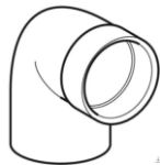 Kép Geberit D40/46 PE-HD 90°-os csatlakozókönyök tömítőmandzsettához