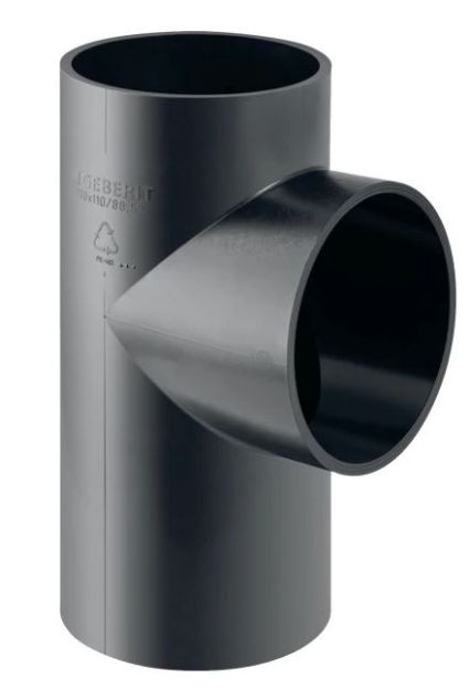 Kép Geberit D50/50 PE-HD 90°-os elágazó idom