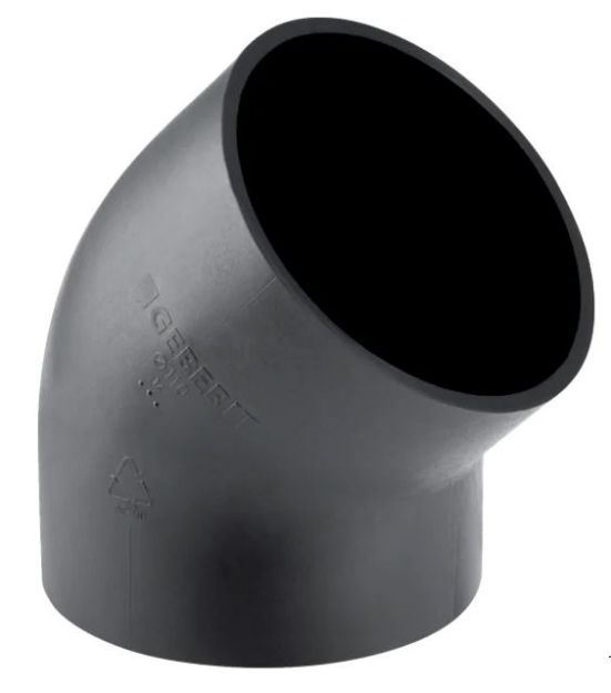 Kép Geberit D56 PE-HD 45°-os könyök