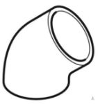 Kép Geberit D56 PE-HD 45°-os könyök