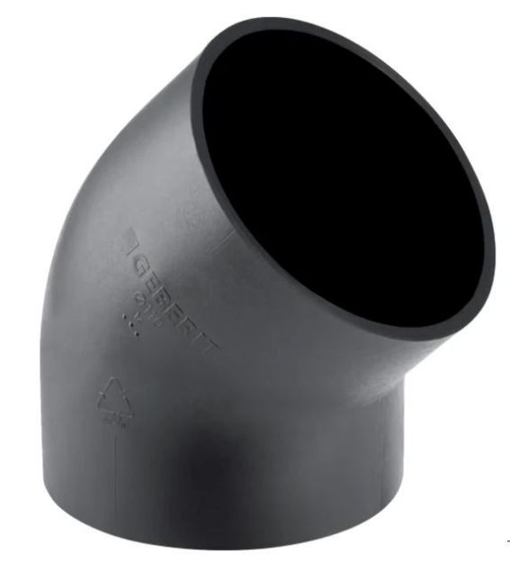 Kép Geberit D63 PE-HD 45°-os könyök