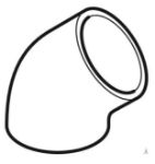 Kép Geberit D63 PE-HD 45°-os könyök