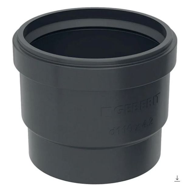 Kép Geberit D63 PE-HD rövidtok tömítéssel