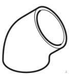 Kép Geberit D75 PE-HD 45°-os ív