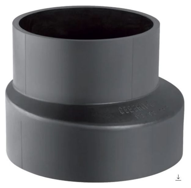 Kép Geberit D75/50 PE-HD szűkítő, excentrikus