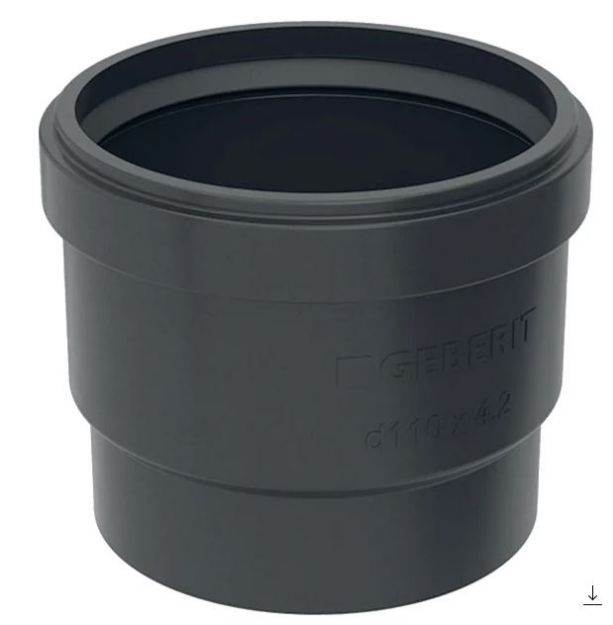 Kép Geberit D75 PE-HD rövidtok tömítéssel