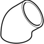 Kép Geberit D90 PE-HD 45°-os könyök