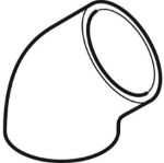 Kép Geberit D110 PE-HD 45°-os ív