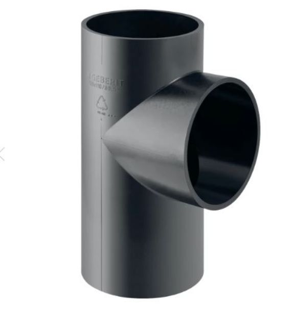 Kép Geberit D110/50 PE-HD 90°-os elágazó idom