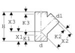 Kép Geberit D32/32 PE-HD 45°-os ágidom