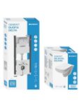 Kép Geberit Duofix Basic szerelőelem, Selnova Square Rimfree fali WC, lecsapadódásgátlós ülőkével