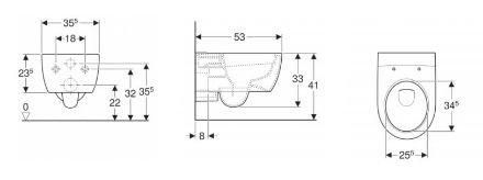Mutassa a/az Geberit iCon fali WC, mélyöblítésű, zárt forma, Rimfree részleteit Kép Geberit iCon fali WC, mélyöblítésű, zárt forma, Rimfree