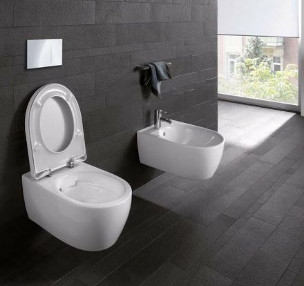 Mutassa a/az Geberit iCon fali WC, mélyöblítésű, zárt forma, Rimfree részleteit Kép Geberit iCon fali WC, mélyöblítésű, zárt forma, Rimfree