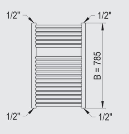 Mutassa a/az Betatherm BX 50780 (780*496) íves fürdőszobai radiátor, fehér, BX Curves részleteit Kép Betatherm BX 50780 (780*496) íves fürdőszobai radiátor, fehér, BX Curves