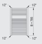 Kép Betatherm BX 60780 (780*596) íves fürdőszobai radiátor, fehér, BX Curves