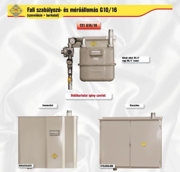 Kép T22 G10/16 K 6/4"  fali szabályozó- mérőállomás kilépőoldal réz (161)