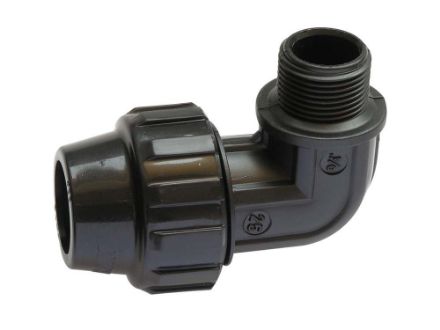 Mutassa a/az 25-3/4” KPE 90°-os külsőmenetes könyök részleteit Kép 25-3/4” KPE 90°-os külsőmenetes könyök