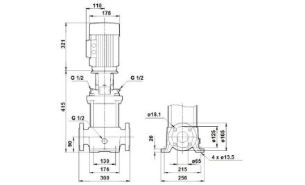 Mutassa a/az Grundfos CR 15-02 A-F-A-V-HQQE örvényszivattyú részleteit Kép Grundfos CR 15-02 A-F-A-V-HQQE örvényszivattyú