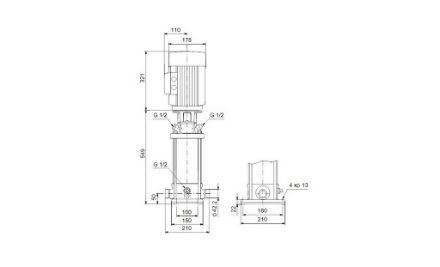Mutassa a/az Grundfos CRN 5-12 A-P-G-E-HQQE örvényszivattyú részleteit Kép Grundfos CRN 5-12 A-P-G-E-HQQE örvényszivattyú