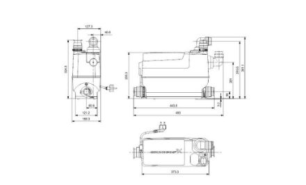 Mutassa a/az Grundfos Sololift2  C-3 szennyvízátemelő részleteit Kép Grundfos Sololift2  C-3 szennyvízátemelő