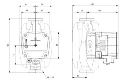 Mutassa a/az Grundfos ALPHA1 L 25-40 180 fűtési keringető szivattyú (99160579) részleteit Kép Grundfos ALPHA1 L 25-40 180 fűtési keringető szivattyú (99160579)