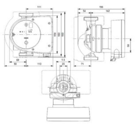 Mutassa a/az Grundfos (új) MAGNA1 25-40, fűtési keringető szivattyú részleteit Kép Grundfos (új) MAGNA1 25-40, fűtési keringető szivattyú