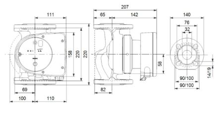 Mutassa a/az Grundfos (új) MAGNA1 32-80 F, fűtési keringető szivattyú, karimás részleteit Kép Grundfos (új) MAGNA1 32-80 F, fűtési keringető szivattyú, karimás