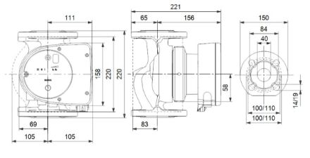 Mutassa a/az Grundfos (új) MAGNA1 40-40 F, fűtési keringető szivattyú részleteit Kép Grundfos (új) MAGNA1 40-40 F, fűtési keringető szivattyú