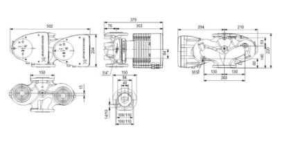 Mutassa a/az Grundfos (új) MAGNA1 D 40-100 F, fűtési keringető szivattyú részleteit Kép Grundfos (új) MAGNA1 D 40-100 F, fűtési keringető szivattyú