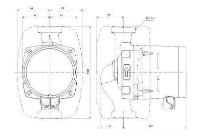 Mutassa a/az Grundfos ALPHA1 "L"  20-60 A-energiaosztályú, fűtési keringető szivattyú részleteit Kép Grundfos ALPHA1 "L"  20-60 A-energiaosztályú, fűtési keringető szivattyú