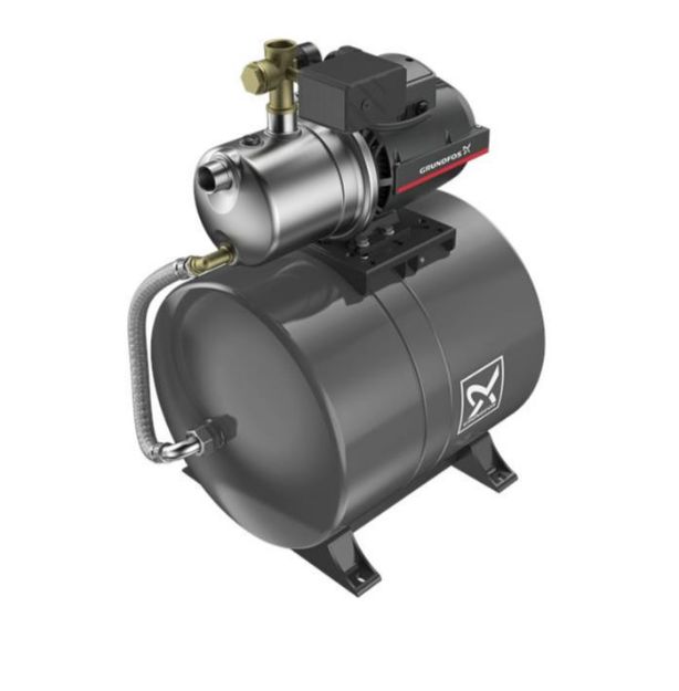 Kép Grundfos JP 5-48 PT-H házi vízellátó berendezés 60 l-es hidrofor tartállyal. 1.5m kábellel, Schuko csatlakozóval