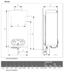 Kép Bosch Therm 4200 WR 10-4 KB gázüzemű, elemes gyújtású átfolyós vízmelegítő, fali kéményes, 10 liter / perc HMV. termeléssel