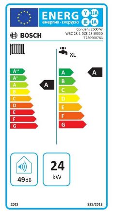 Mutassa a/az Bosch Condens 2500 W WBC 28-1 DCE 23 kondenzációs kombi gázkazán, 24kW, ERP kész 7736901567 részleteit Kép Bosch Condens 2500 W WBC 28-1 DCE 23 kondenzációs kombi gázkazán, 24kW, ERP kész 7736901567