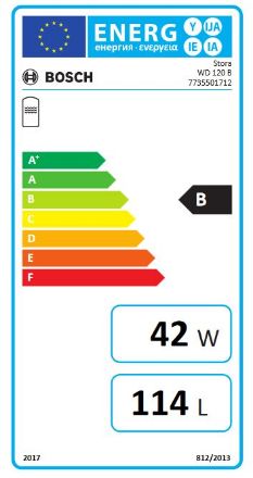 Mutassa a/az Bosch WD 120 B indirekt fűtésű tároló, szögletes kivitelű részleteit Kép Bosch WD 120 B indirekt fűtésű tároló, szögletes kivitelű